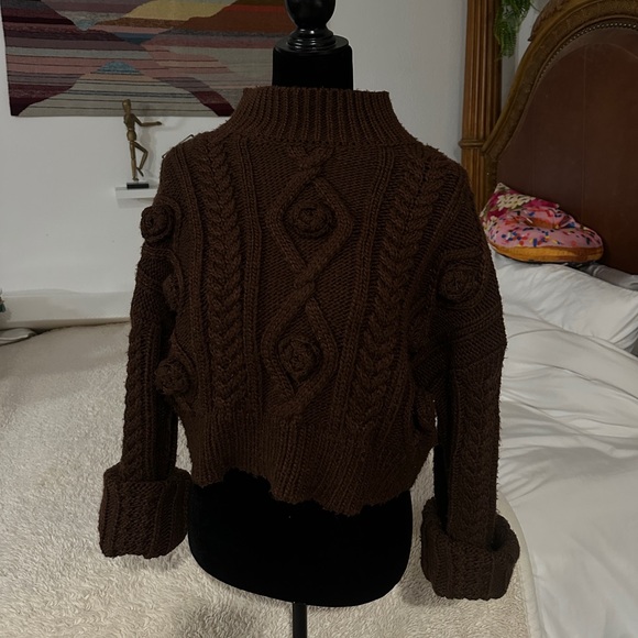 Zara Sweaters - Zara Brown Cable Knit Sweater